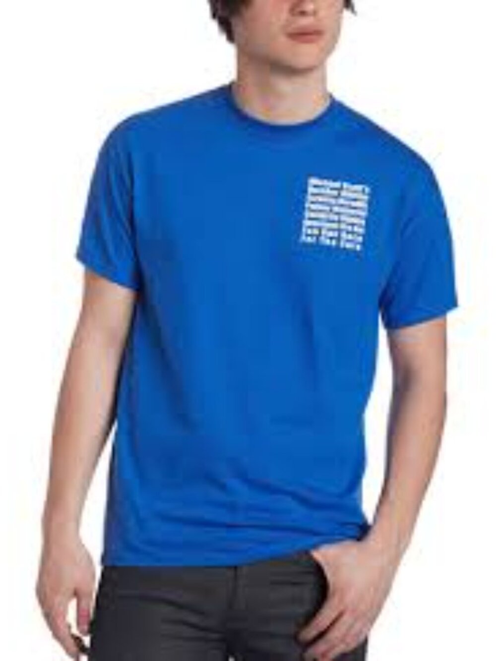 The Office Michael Scott Fun Run Funny Graphic Tee Shirt Blue Size Small